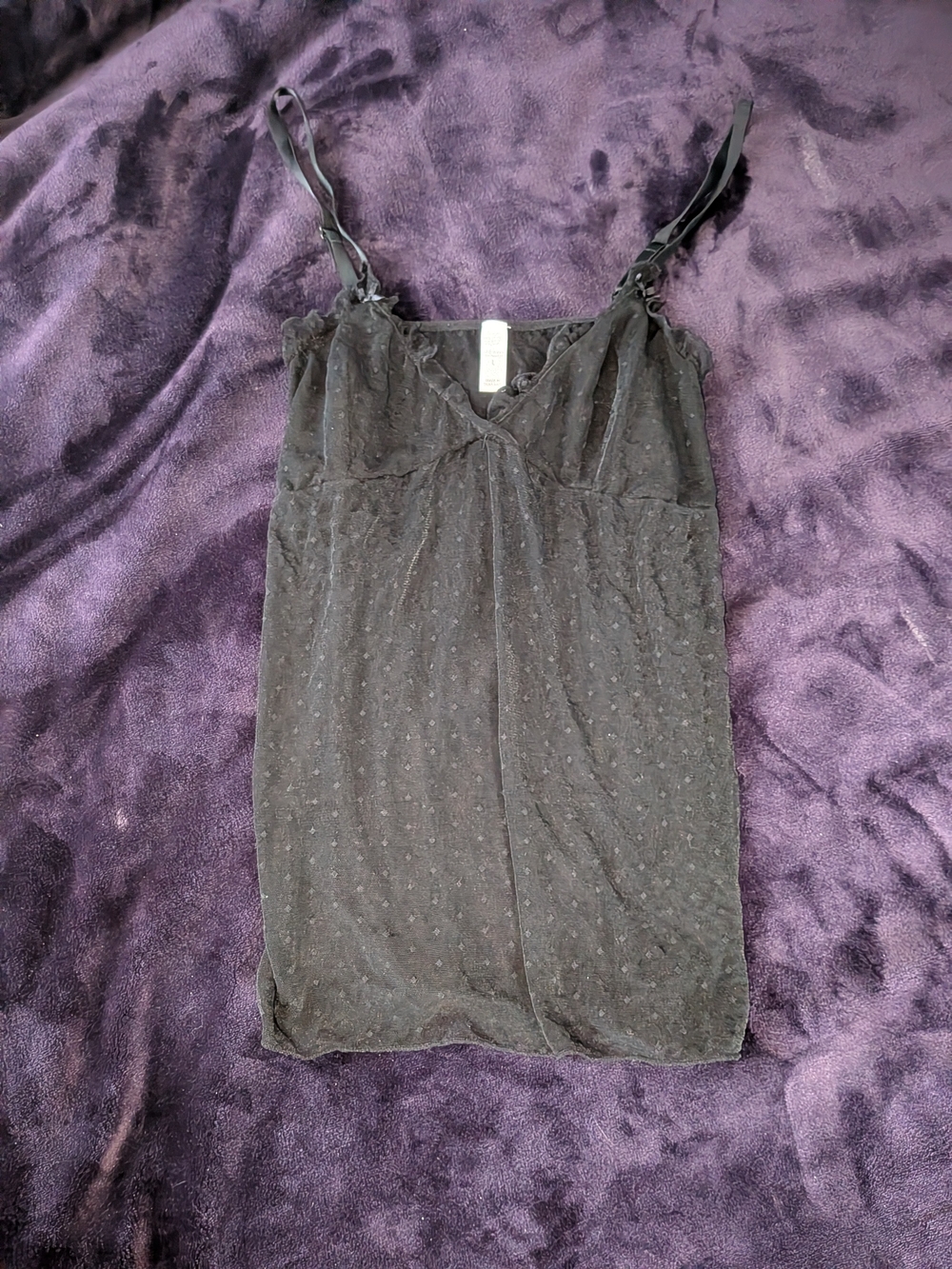 Old Navy Black Sheer Dot Cami